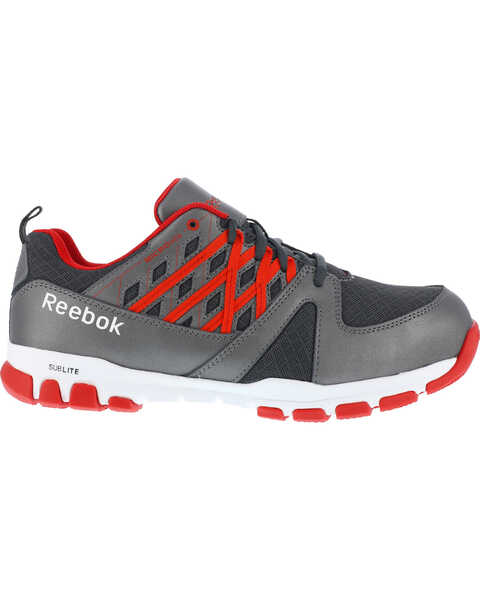 Reebok Men's Athletic Oxfords - Steel Toe, Grey, hi-res