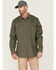 Image #1 - Hawx Men's FR Plaid Print Woven Long Sleeve Button-Down Work Shirt, Olive, hi-res