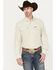 Wrangler Men's Solid Performance Long Sleeve Button Down Shirt, Tan, hi-res