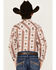 Rock & Roll Denim Boys' Southwestern Stripe Print Long Sleeve Stretch Western Snap Shirt, Natural, hi-res