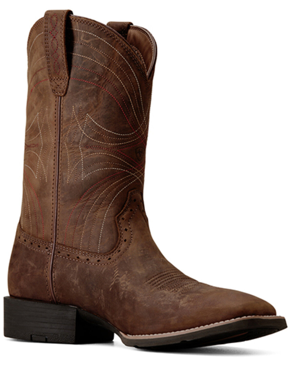 Image #1 - Ariat Men's Sport Western Performance Boots - Broad Square Toe, Brown, hi-res