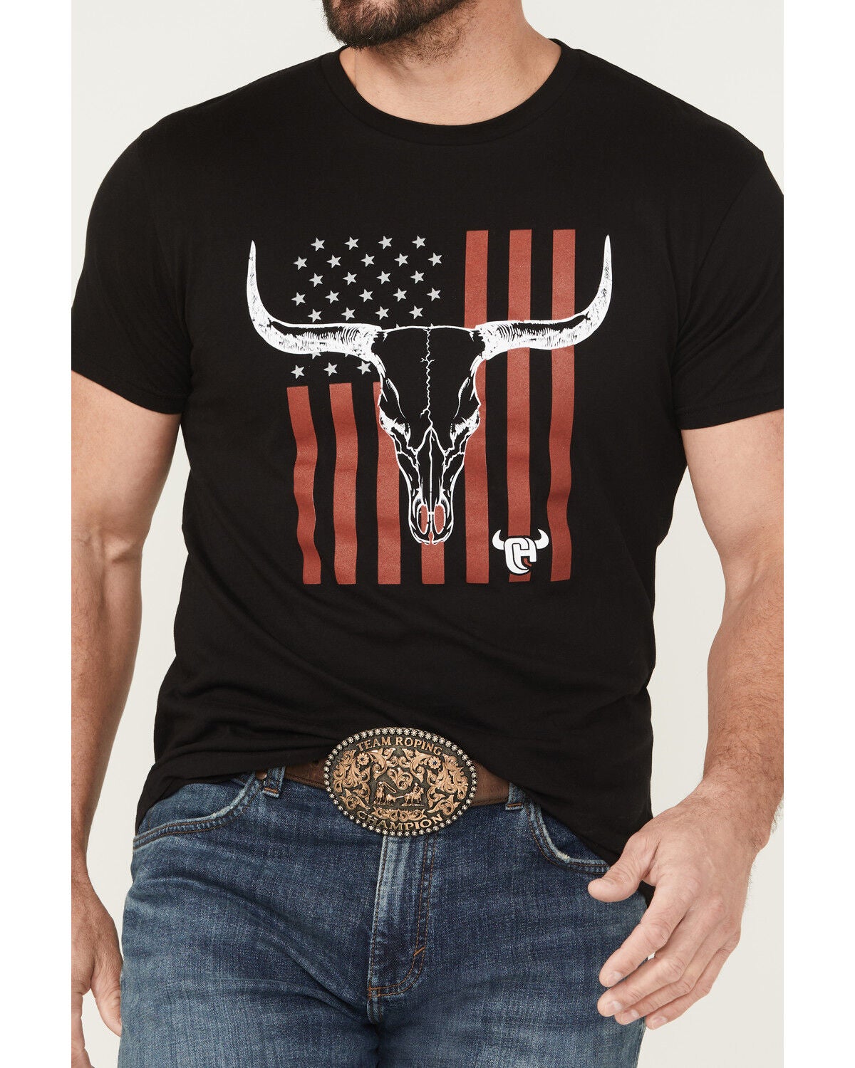 Image #2 - Cowboy Hardware Men's Boot Barn Exclusive Logo Short Sleeve Graphic T-Shirt, , hi-res