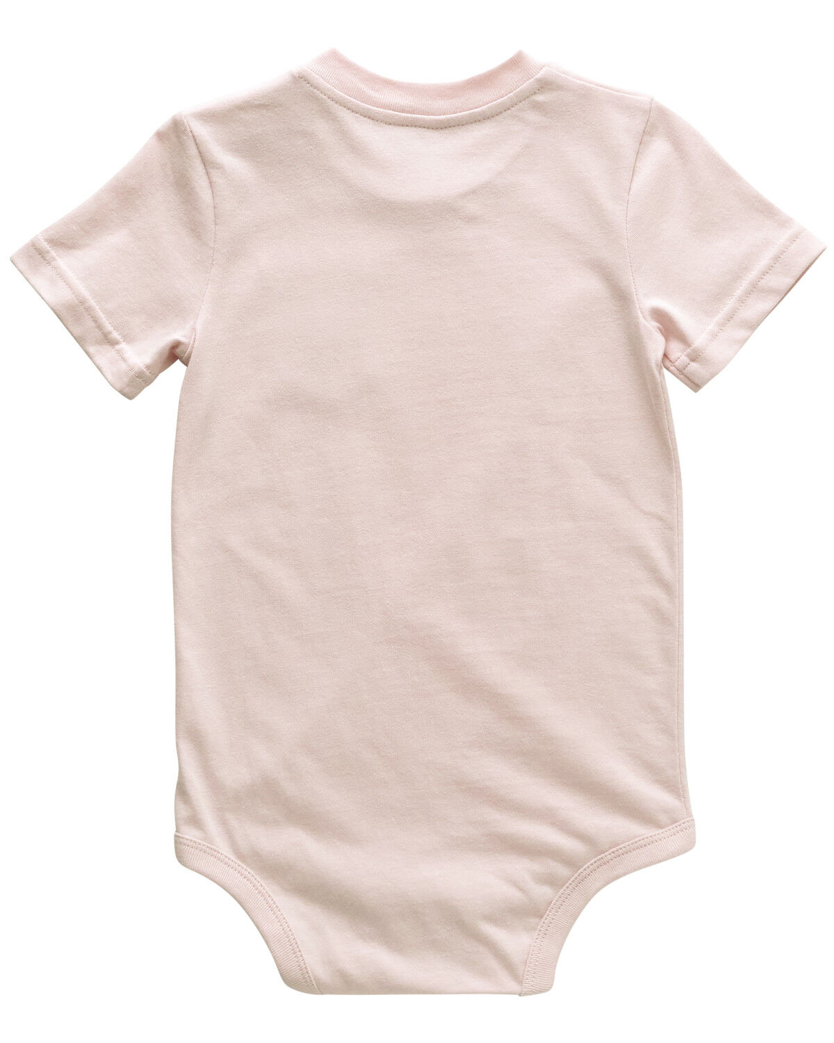 Image #2 - Carhartt Infant Girls' Solid Short Sleeve Snap Onesie, Pink, hi-res