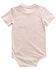 Image #2 - Carhartt Infant Girls' Solid Short Sleeve Snap Onesie, Pink, hi-res