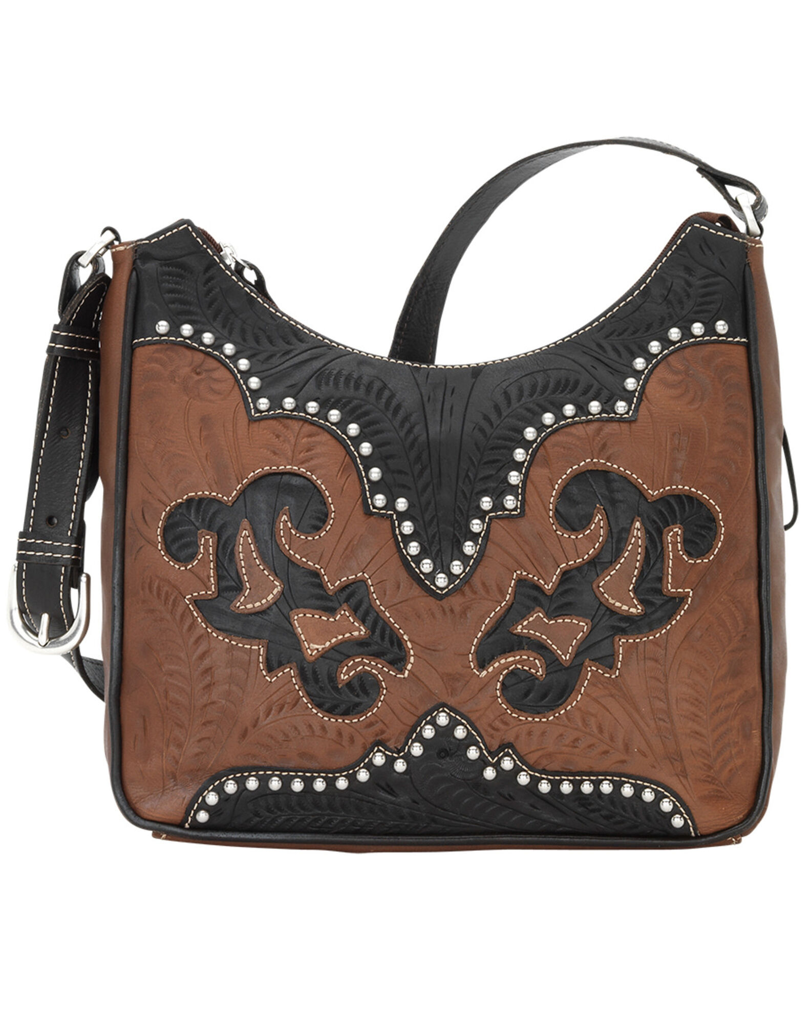 Image #1 - American West Annie's Secret Collection Concealed Carry Shoulder Bag, Brown, hi-res