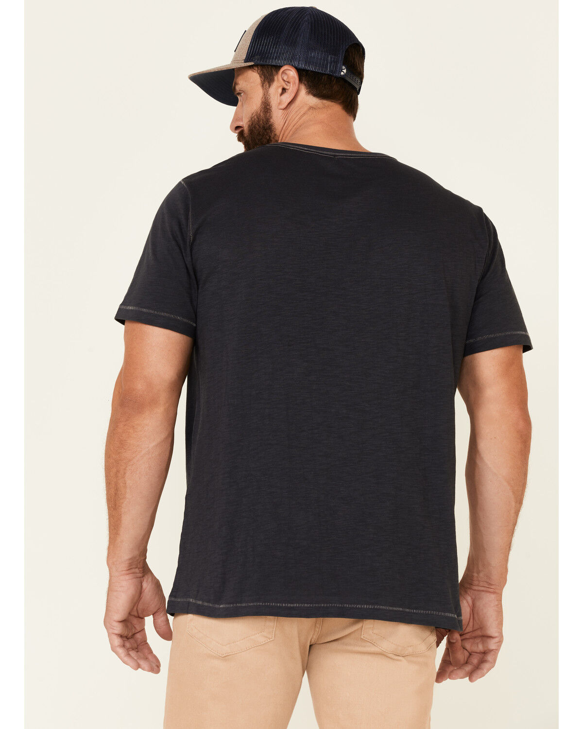 Image #4 - Flag & Anthem Men's Navy Fire Hot Sauce Graphic Slub Short Sleeve T-Shirt, Navy, hi-res