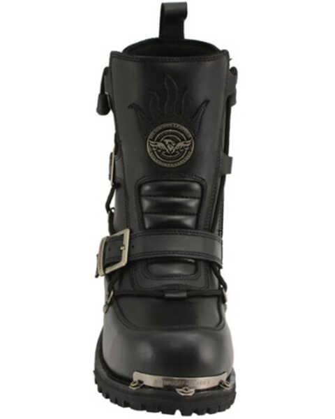 Image #4 - Milwaukee Leather Men's Tactical Buckle Logger Motorcycle Boots Round Toe - Extended Sizes, Black, hi-res