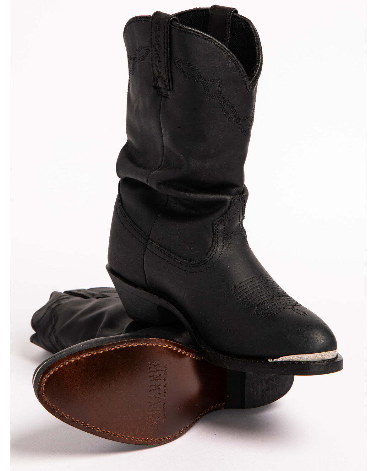 womens black slouch boots