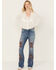 Image #1 - Idyllwind Women's Briley Medium Wash Mid Rise Embellished Stretch Bootcut Jeans , Medium Wash, hi-res