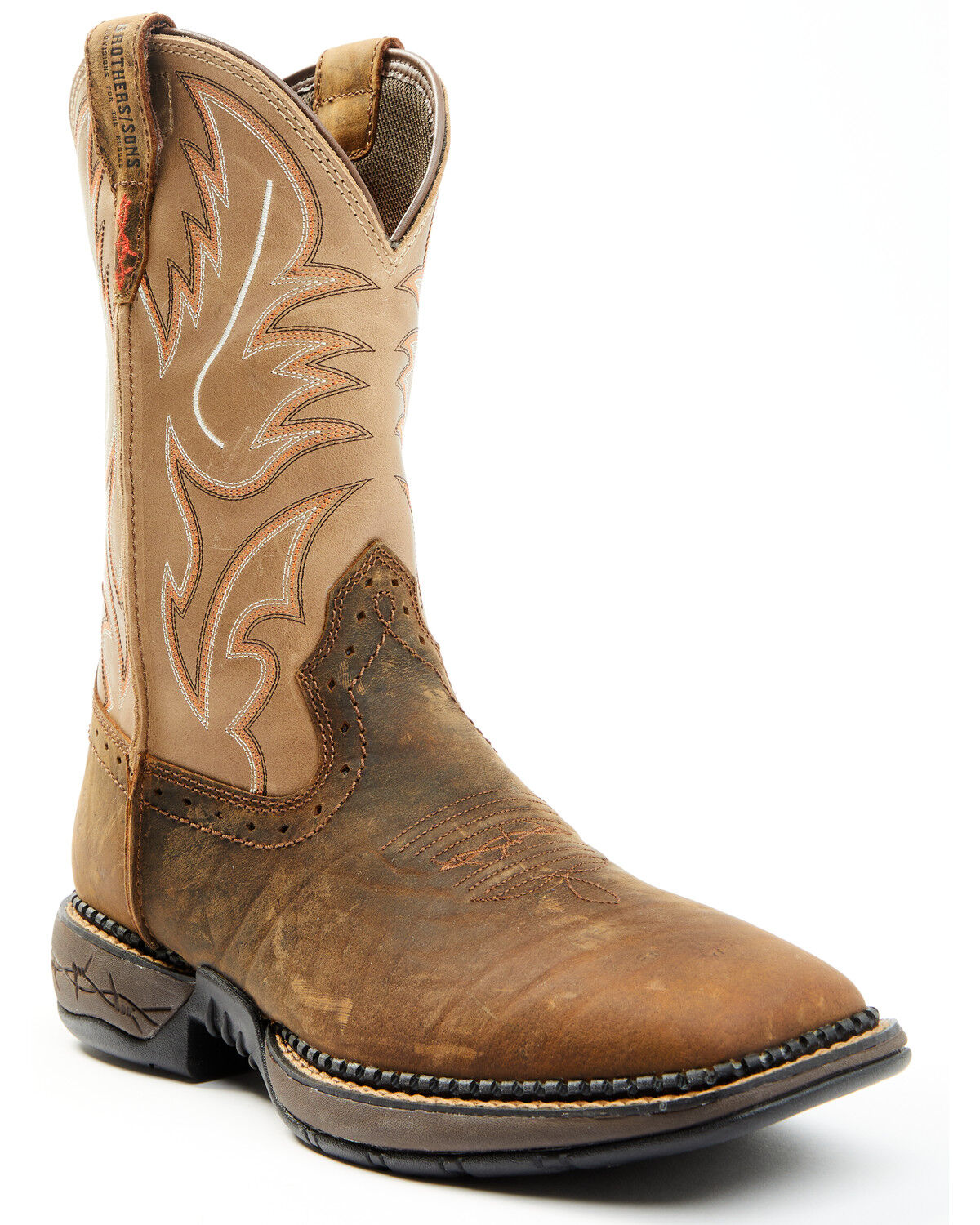 Image #1 - Brothers and Sons Men's Tyche Obsessed Bone Performance Leather Western Boots - Broad Square Toe, , hi-res