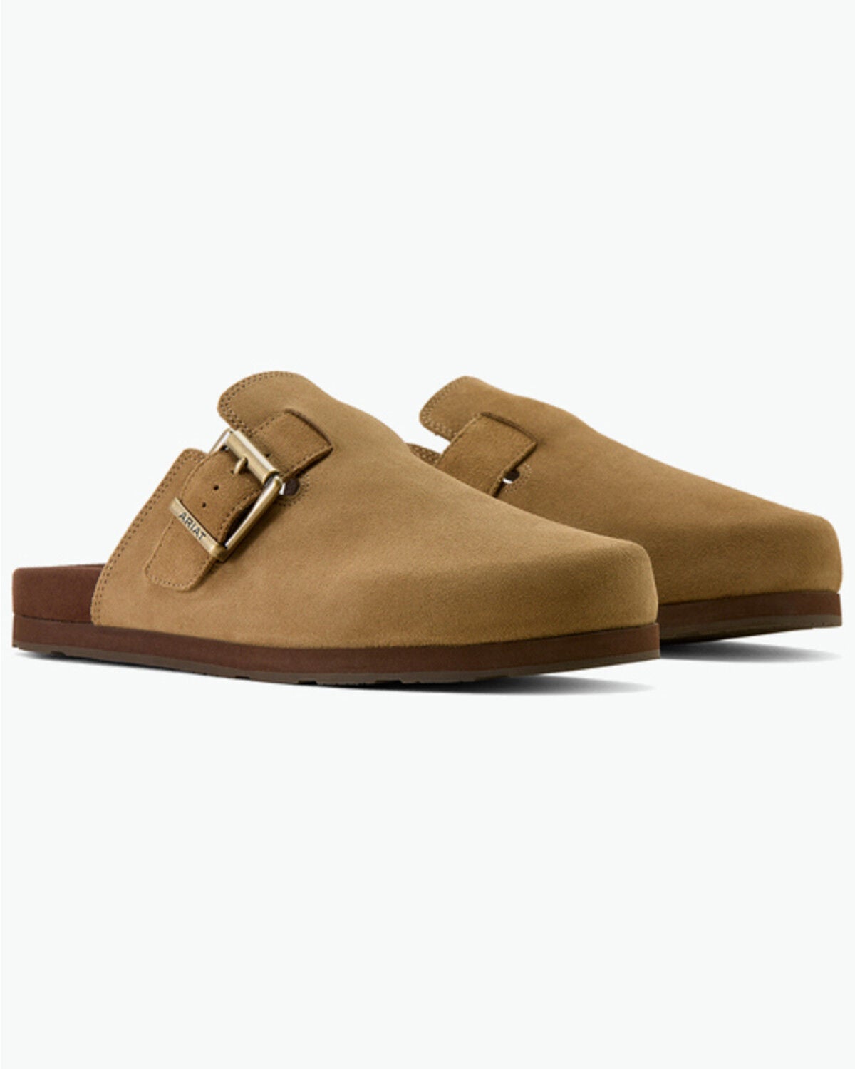 Ariat Men's Country Mule Suede Sandals, Brown, hi-res