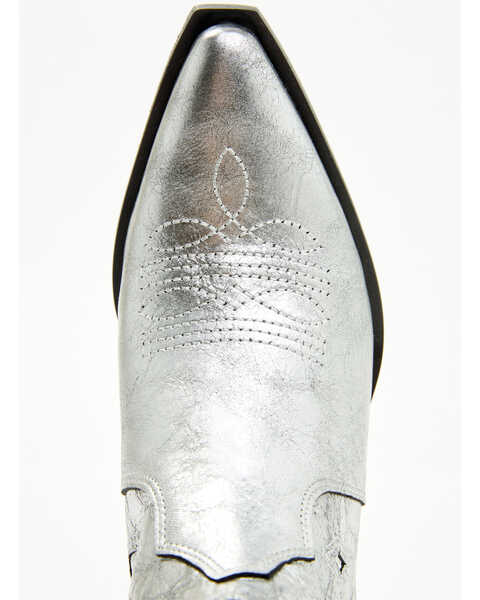 Image #6 - Free People Women's Way Out West Metallic Western Boots - Snip Toe , Silver, hi-res