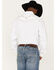 Image #4 - Rock 47 By Wrangler Men's Embroidered Long Sleeve Snap Western Shirt , White, hi-res