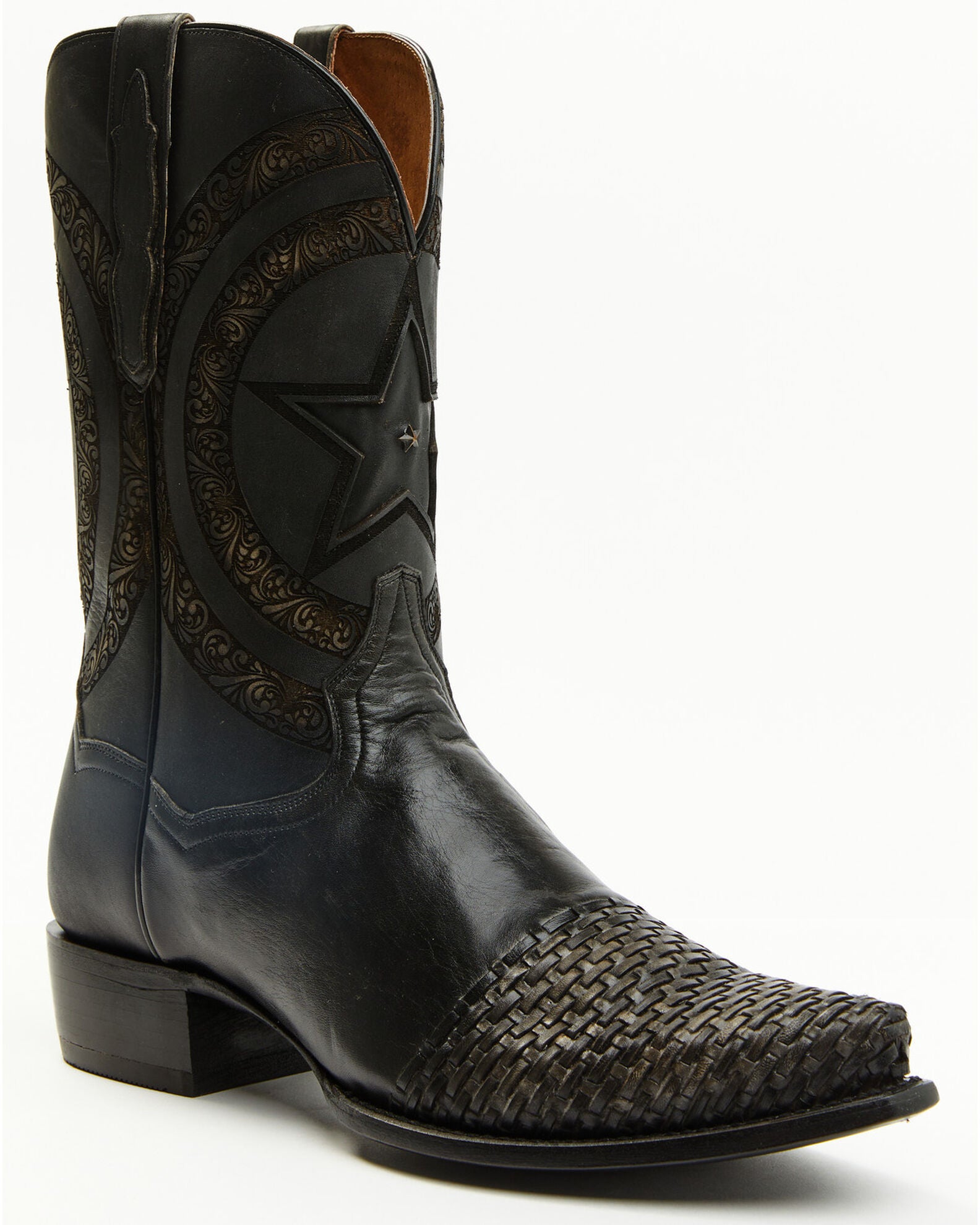 Product Name Dan Post Men's Basket Weave Western Boots Snip Toe