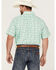 Image #4 - Panhandle Select Men's Allover Floral Print Short Sleeve Button Down Western Shirt , Green, hi-res