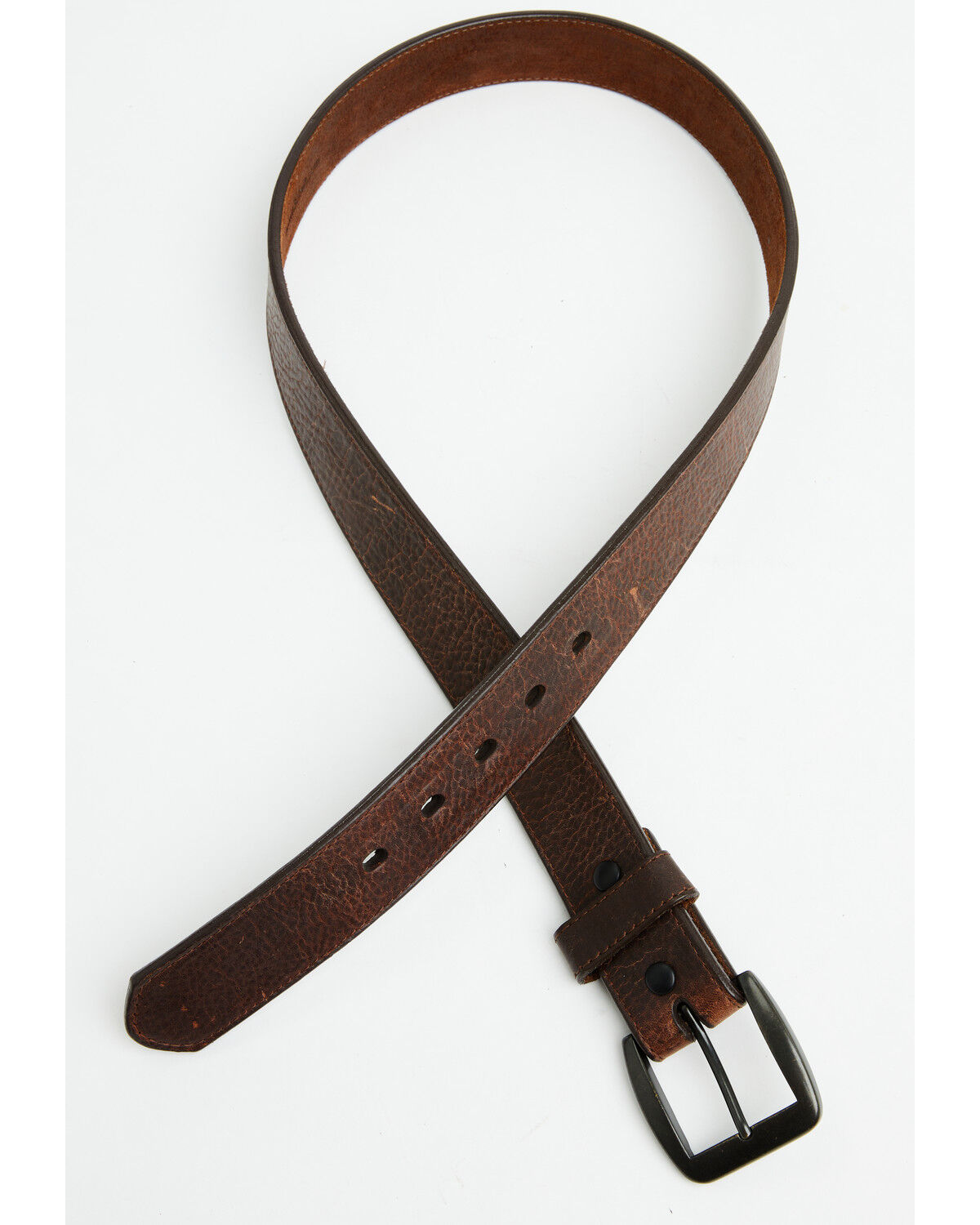 Image #2 - 3D Men's Leather Belt, Brown, hi-res