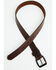 Image #2 - 3D Men's Leather Belt, Brown, hi-res