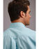 Stetson Men’s Lattice Geo Print Short Sleeve Western Shirt , Blue, hi-res