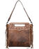 Montana West Women's Vintage Floral Tooled Hair-On Leather Concealed Carry Hobo Bag, Brown, hi-res