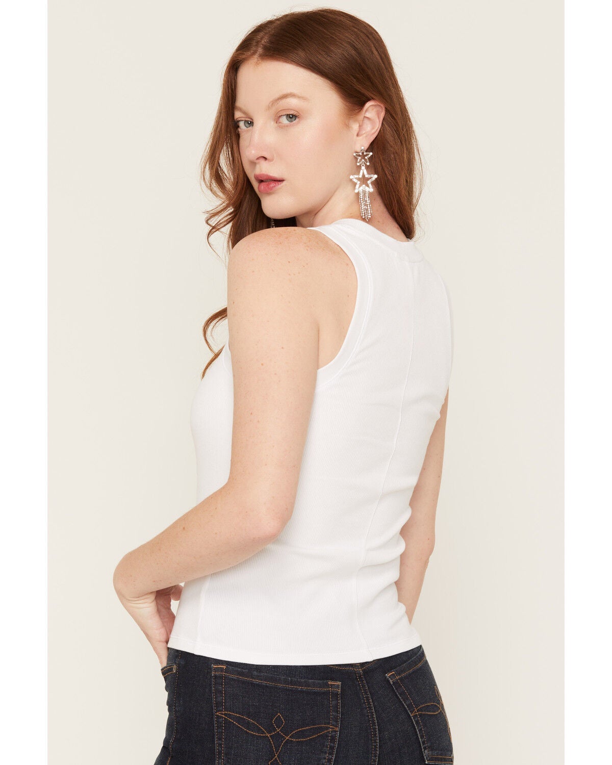 Image #4 - White Crow Women's Luck Bull Graphic Tank, White, hi-res