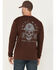 Image #1 - Ariat Men's Rebar Cotton Strong Hardhead Long Sleeve T-Shirt, Chocolate, hi-res
