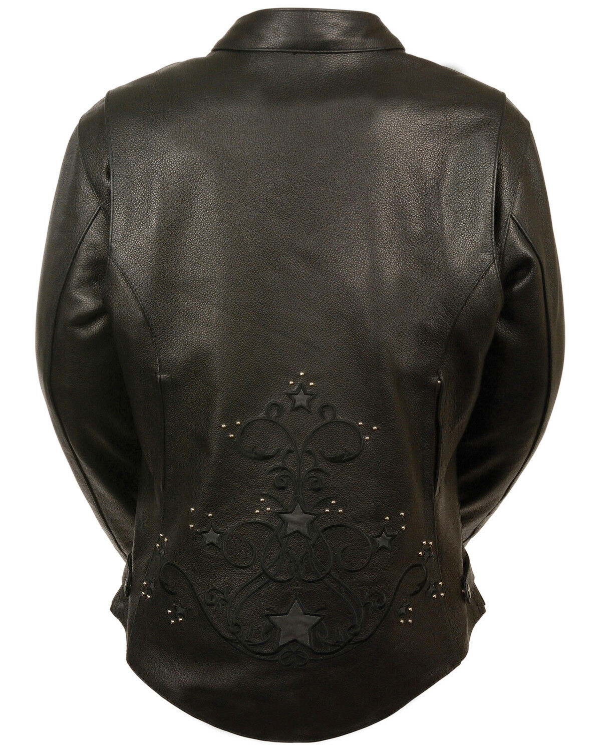 Image #3 - Milwaukee Leather Women's Reflective Star Leather Jacket, Black, hi-res