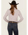 Image #4 - Ariat Women's Geo Print Long Sleeve Button-Down Western Shirt, White, hi-res