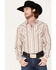 Image #1 - Cody James Men's Alpina Striped Long Sleeve Snap Western Shirt , Cream, hi-res