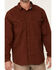 Image #3 - Hawx Men's Solid Mahogany Twill Snap Long Sleeve Work Shirt - Tall, Mahogany, hi-res