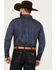 Image #4 - Cody James Men's Meadowlark Floral Print Long Sleeve Button-Down Stretch Western Shirt, Navy, hi-res