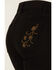 Image #4 - Shyanne Women's Sand Palm High Rise Embellished Flare Jeans, Black, hi-res