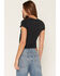 Image #4 - Blue Life Women's Nashville USA Short Sleeve Graphic Tee, Black, hi-res