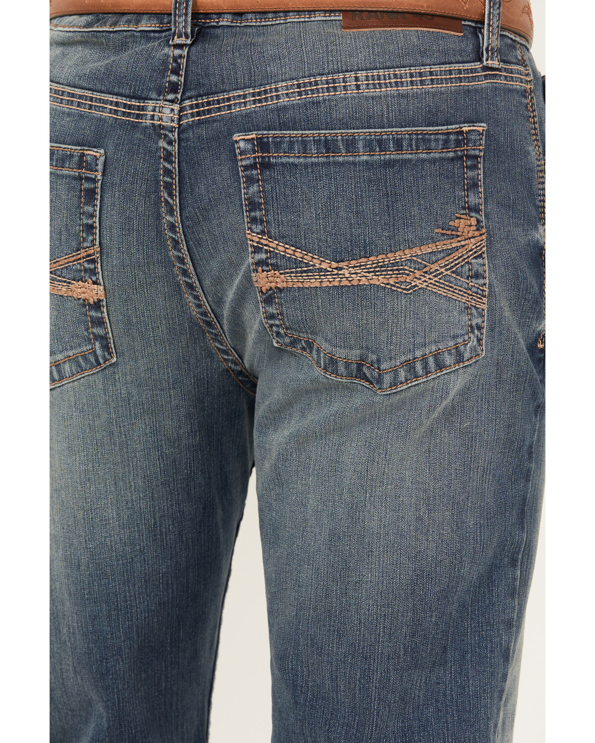 Image #4 - RANK 45® Men's Sidewinder Medium Wash Slim Straight 4-Way Stretch Denim Performance Jeans, Blue, hi-res