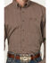 Image #3 - George Strait by Wrangler Men's Striped Print Long Sleeve Button-Down Stretch Western Shirt, Dark Brown, hi-res