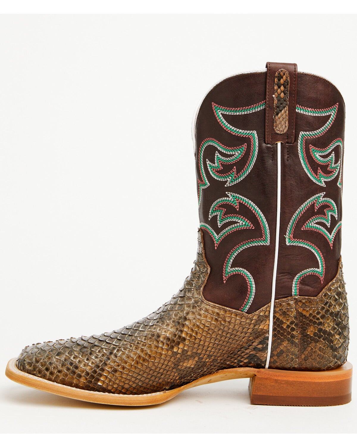 Image #3 - Dan Post Men's Exotic Python Belly Western Boots - Broad Square Toe, Taupe, hi-res