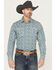 Image #1 - Wrangler Retro Men's Medallion Long Sleeve Snap Western Shirt, Cream, hi-res