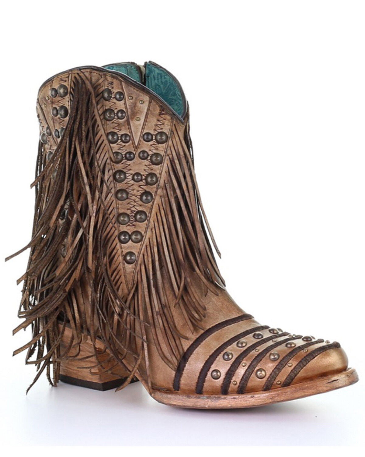 corral leopard fringe boots