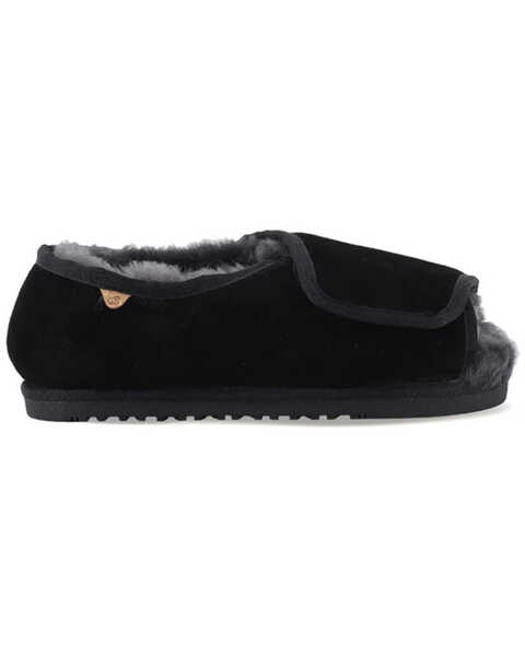 Image #2 - Lamo Footwear Women's Apma Open Toe Wrap Wide Slippers, Black, hi-res