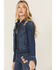 Image #2 - Idyllwind Women's Ellwood Patch Denim Trucker Jacket, Dark Wash, hi-res