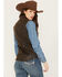 Circle S Women's Zip Front Enzyme Washed Cotton Concealed Carry Vest, Brown, hi-res