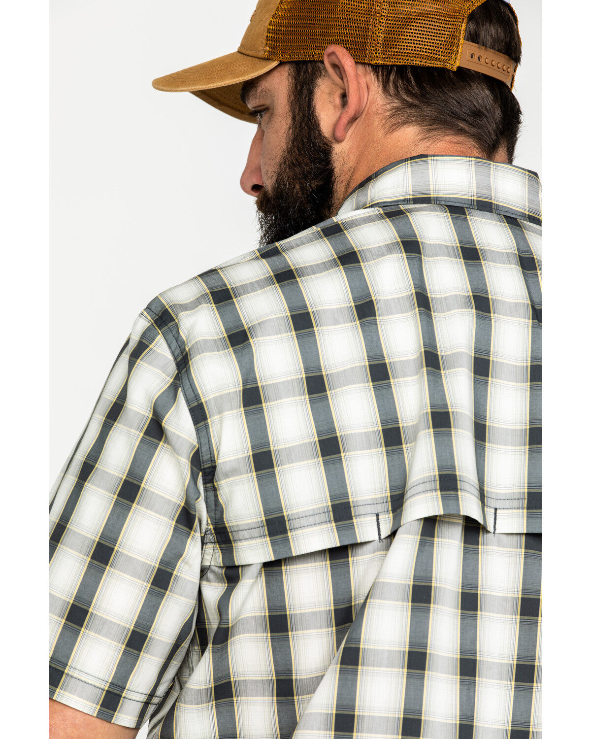 Image #5 - Carhartt Men's Plaid Print Rugged Flex Rigby Short Sleeve Work Shirt, Grey, hi-res