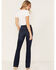 Cleo + Wolf Women's Dark Wash Stretch High Rise Modern Bootcut Jeans, Blue, hi-res
