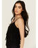 Image #2 - Idyllwind Women's Stafford Fringe Faux Suede Cropped Tank , Black, hi-res
