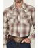 Image #3 - Wrangler Retro Men's Plaid Print Long Sleeve Snap Western Shirt - Tall, Brown, hi-res