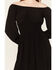 Wrangler Retro Women's Off The Shoulder Long Sleeve Mini Dress, Black, hi-res