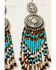 Idyllwind Women's Caballero Turquoise Earrings, Silver, hi-res