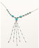 Image #1 - Shyanne Women's Desert Charm Turquoise Leather Charm Necklace, Silver, hi-res