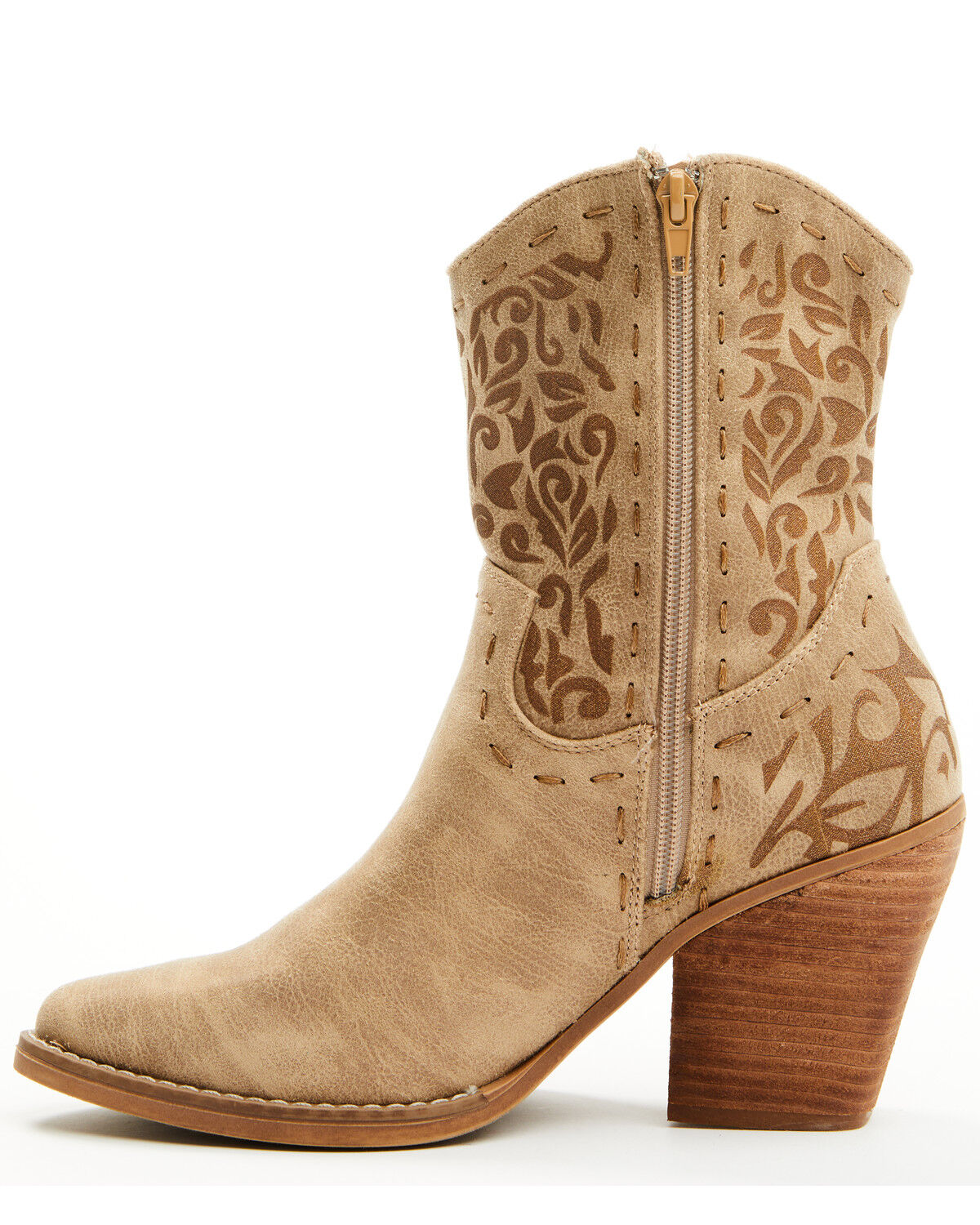 Image #3 - Very G Women's Encinitas Booties - Round Toe, Beige, hi-res