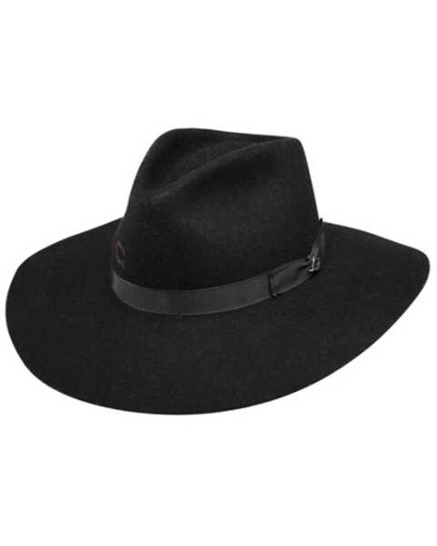 Charlie 1 Horse Kids' Junior Highway Felt Western Fashion Hat , Black, hi-res