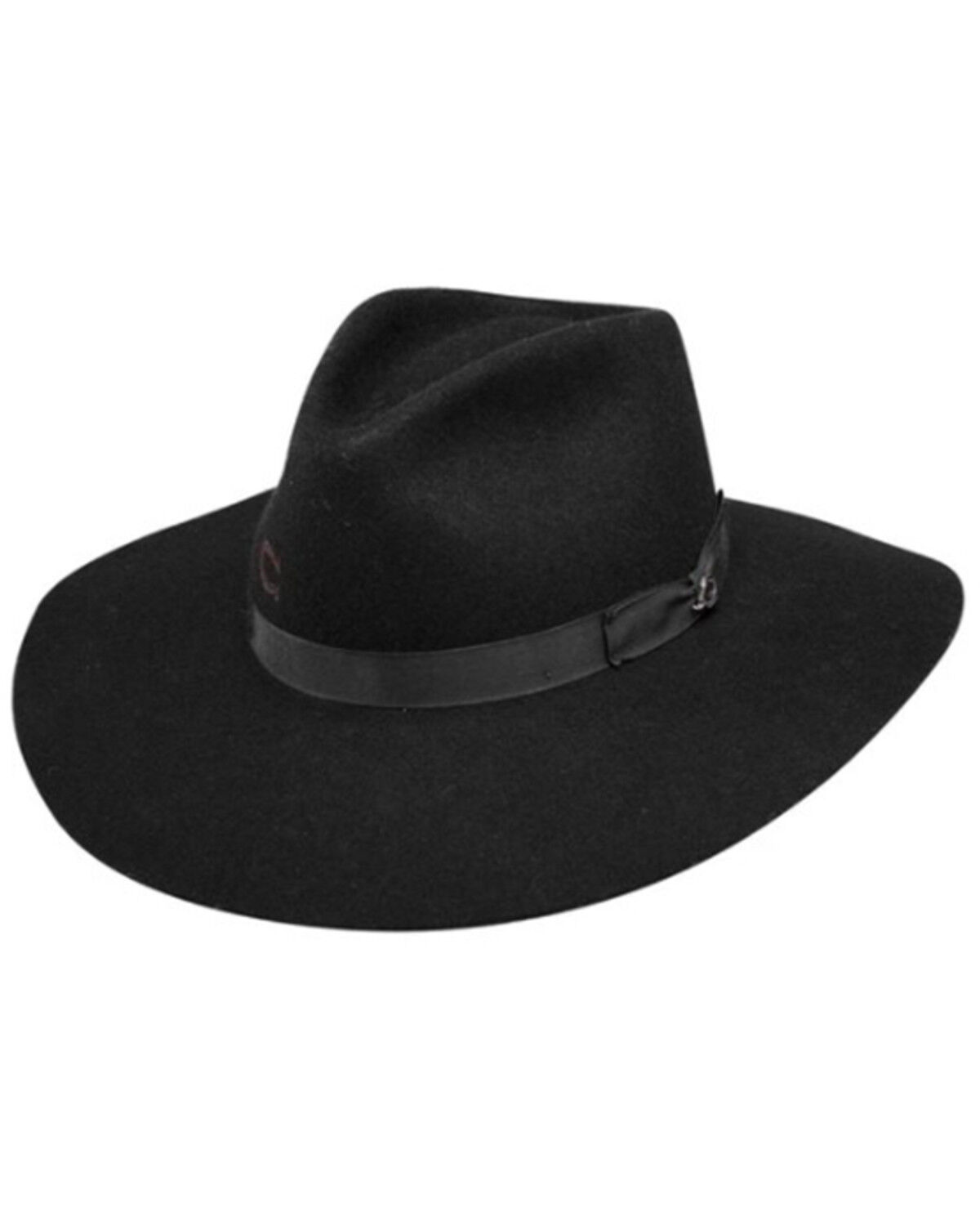 Image #1 - Charlie 1 Horse Kids' Junior Highway Felt Western Fashion Hat, Black, hi-res